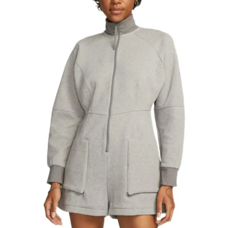 Nike Bodysuits Women's Gray Stand Collar Straight Fit