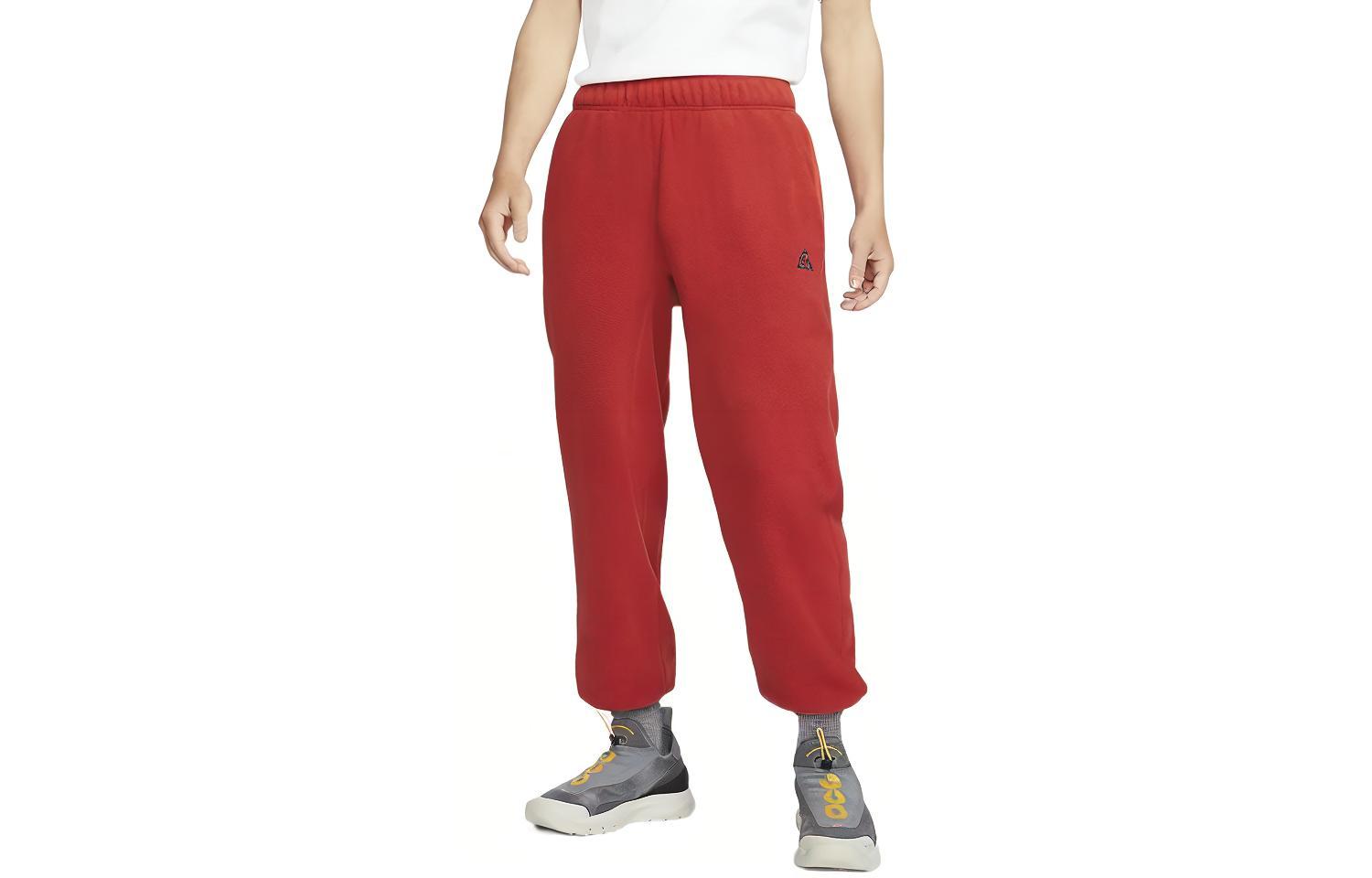Nike ACG Polartec 'Wolf Tree' Fleece Lined Polar Fleece Loose Fit Thermal Casual Elastic Cuff Pants Fleece Running