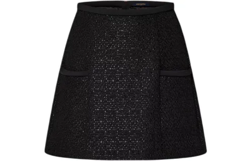 Lv Tweed Pocket Skirt
