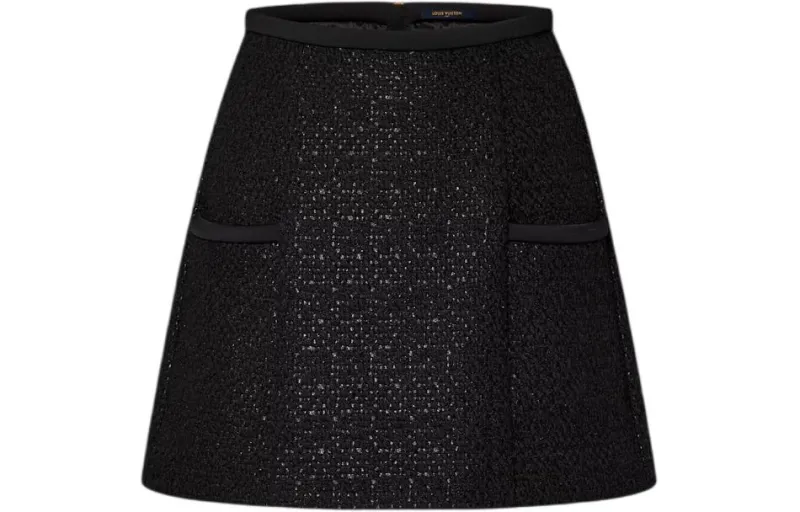 Lv Tweed Pocket Skirt