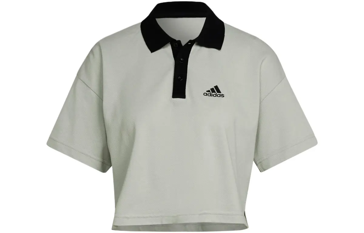Adidas Polo Shirt Women's Linen Green