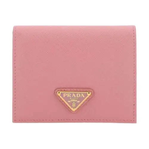 PRADA Saffiano Leather Wallet Women's Pink
