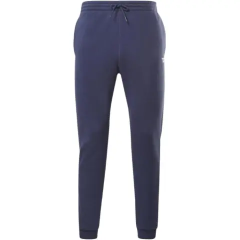 Reebok Knitted Sweatpants Men's Navy Blue Moderate Cuffed Pants