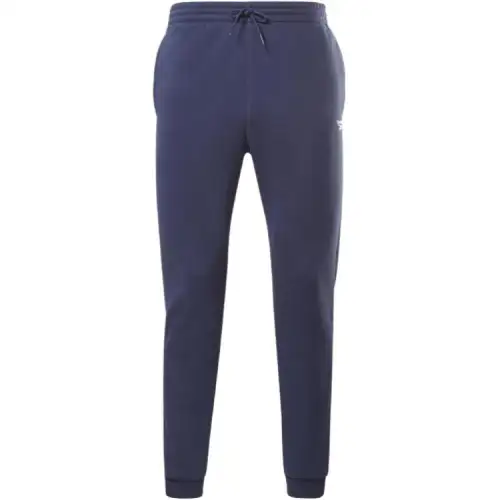 Reebok Knitted Sweatpants Men's Navy Blue Moderate Cuffed Pants