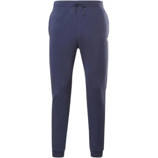 Reebok Knitted Sweatpants Men's Navy Blue Moderate Cuffed Pants