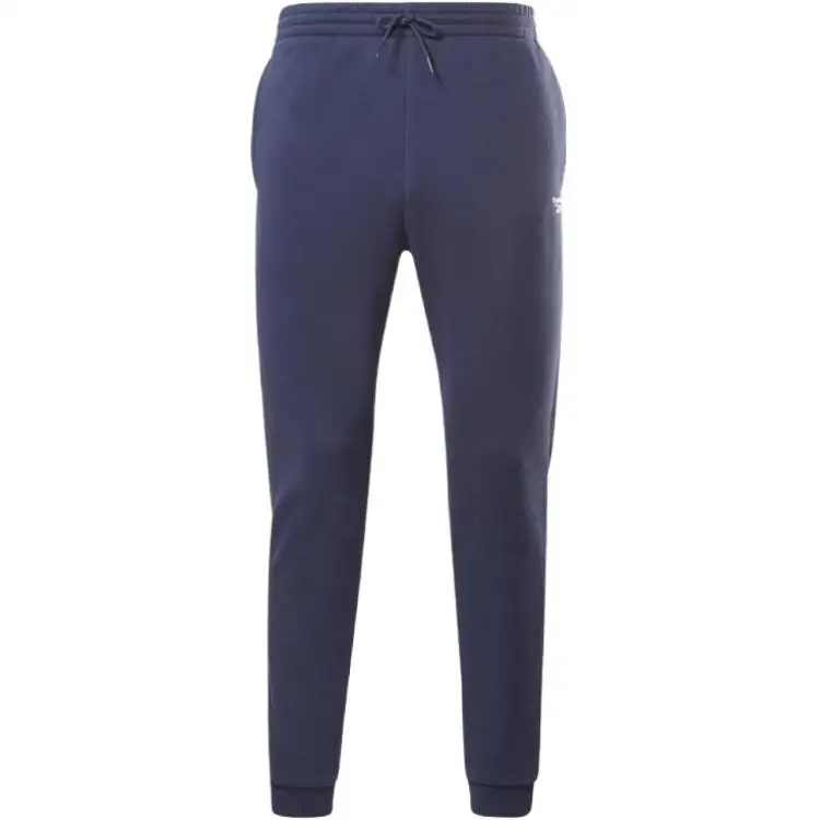 Reebok Knitted Sweatpants Men's Navy Blue Moderate Cuffed Pants
