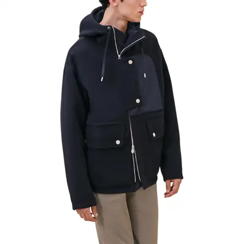 HERMES Jackets & Coats Men's Sea Blue
