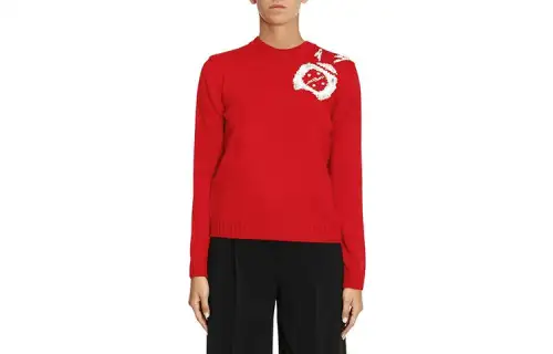 MIU MIU Sweaters Women's Red Turtleneck Moderate Other