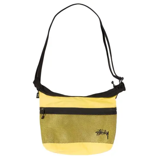 Stussy Fabric Crossbody Bag, Shoulder Bag Small Unisex Yellow