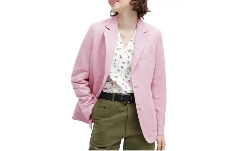 UNIQLO Business Suits Women's Pink Suit Collar Moderate Other