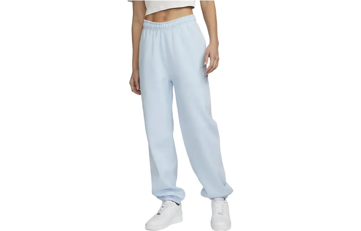 Nike Knitted Sweatpants Women's Sky Blue Moderate Cuffed Pants