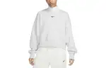 Nike Sweatshirts Women's Silver Crew Neck Moderate Regular