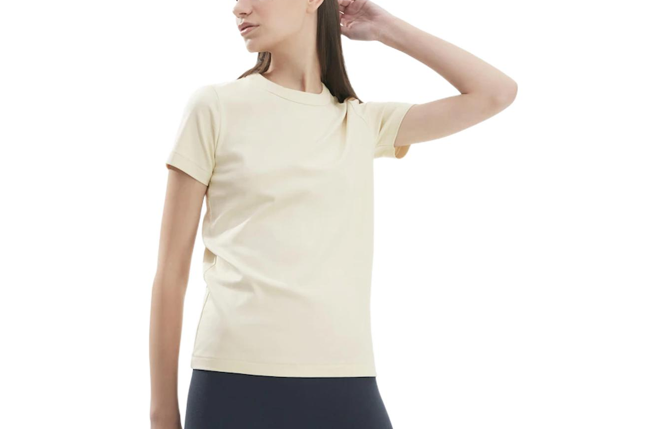 Женская футболка UNIQLO U Crew Neck (бежевая)