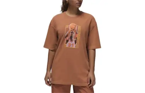 JORDAN Graphic T Shirt 'Dusty Peach/Dune Red'