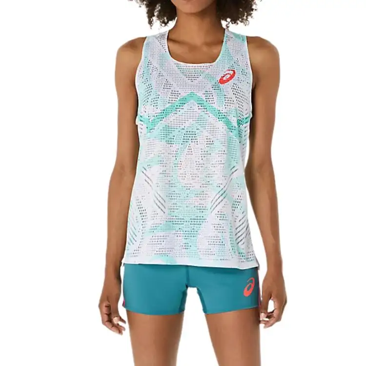 Asics Tank Top Women's Blue Green