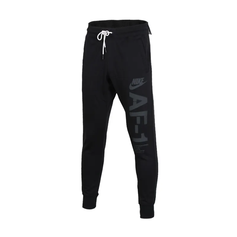 Nike Knitted Sweatpants Men's Black Moderate Cuffed Pants