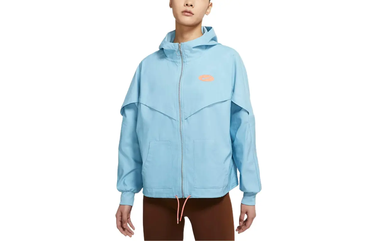 Nike Jackets Women's Blue Hooded (Non-detachable) Moderate