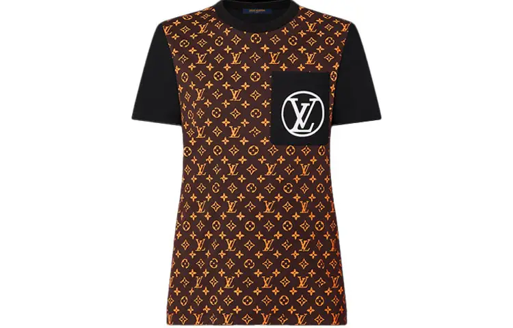 LOUIS VUITTON New Quarterly Products Of LV T Shirts Women's Brown Crew Neck Moderate Straight Fit