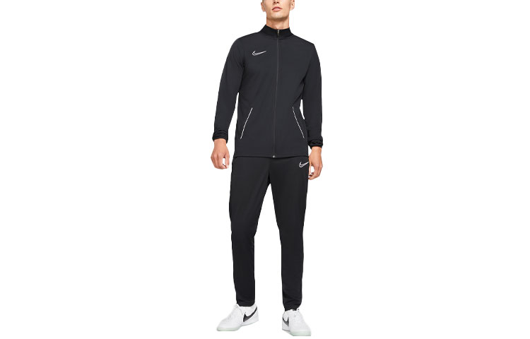 Nike Dri Fit Casual Sportswear Men’s Black Set Stand Collar Moderate