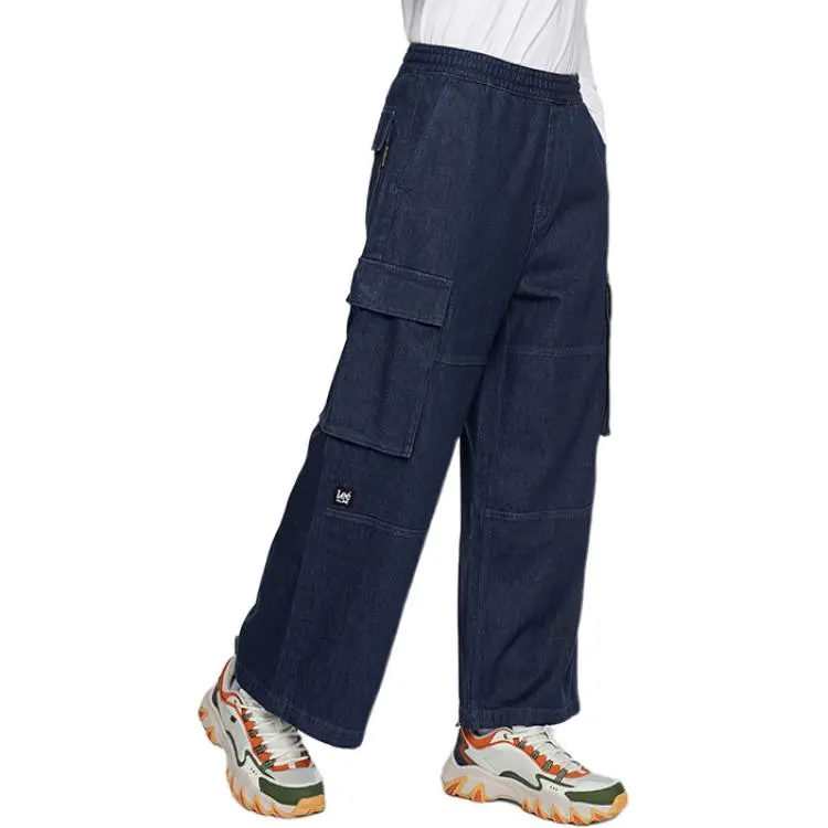 Lee Jeans Men's Dark Blue Moderate Wide Leg Pants
