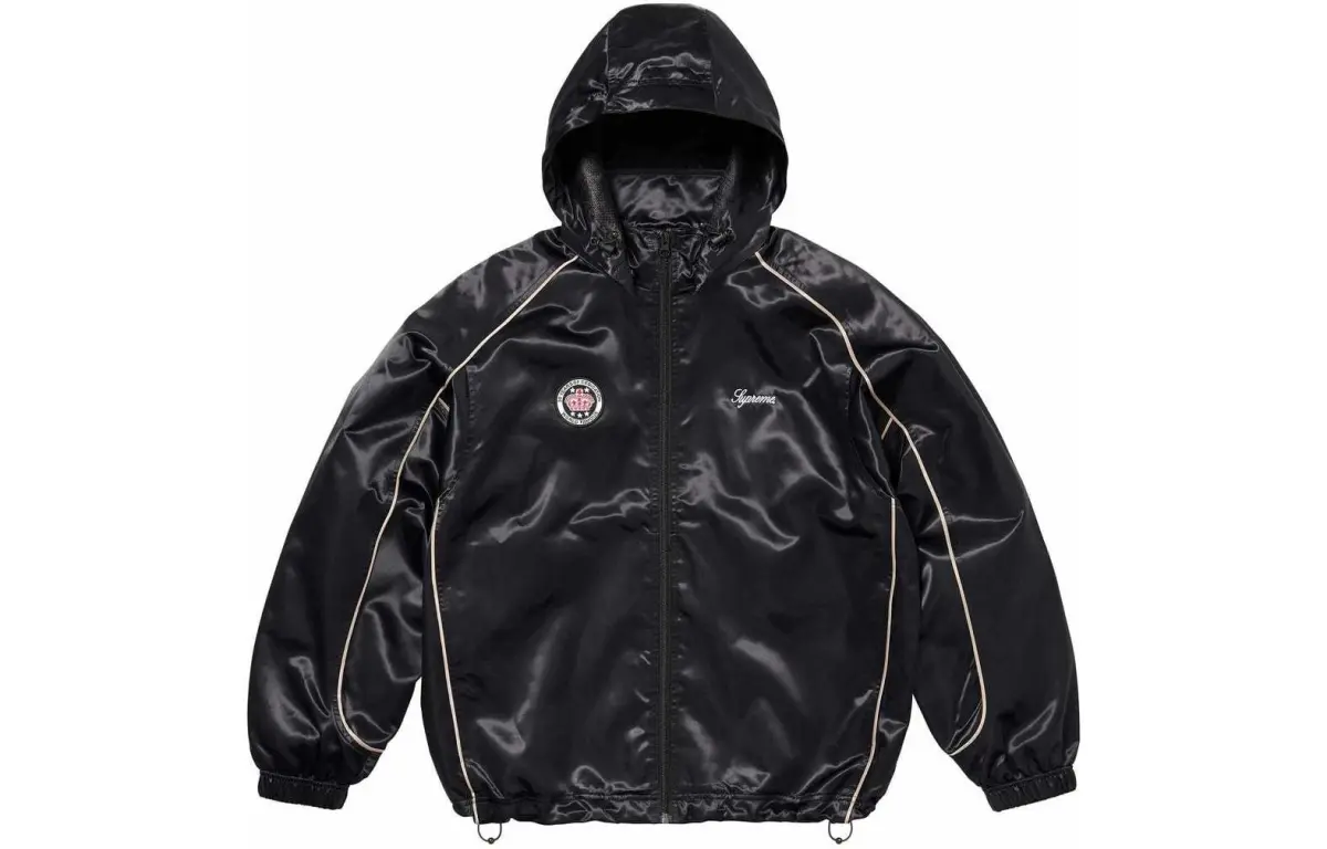 Supreme Satin Hooded Track Jacket