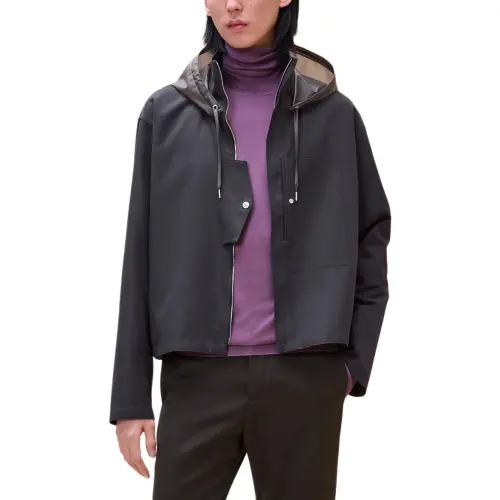 HERMES Jackets & Coats Men's Smoke Coal Gray