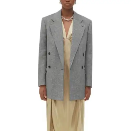 Bottega Veneta FW22 Business Suit Coat Women's Gray