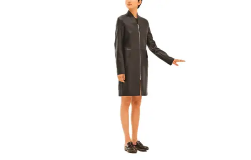 HERMES Furs Women's Black V Neck Moderate