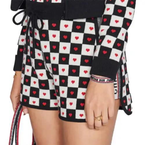 DIOR Quarterly New Products Casual Shorts Women's Black White Red Moderate