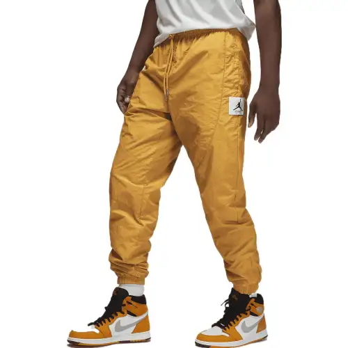 Jordan Knitted Sweatpants Men's Yellow Moderate Cuffed Pants