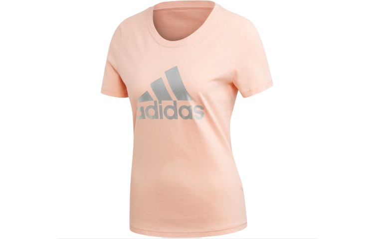 Женская футболка adidas (розовая) — фото 1