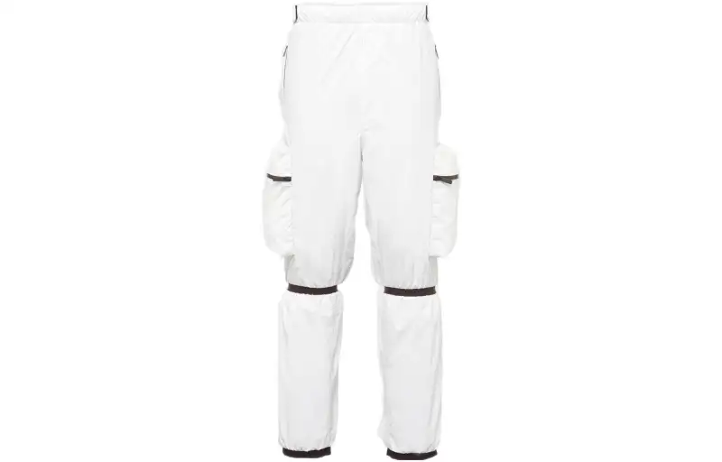 PRADA Ski Pants Men's White Straight Fit