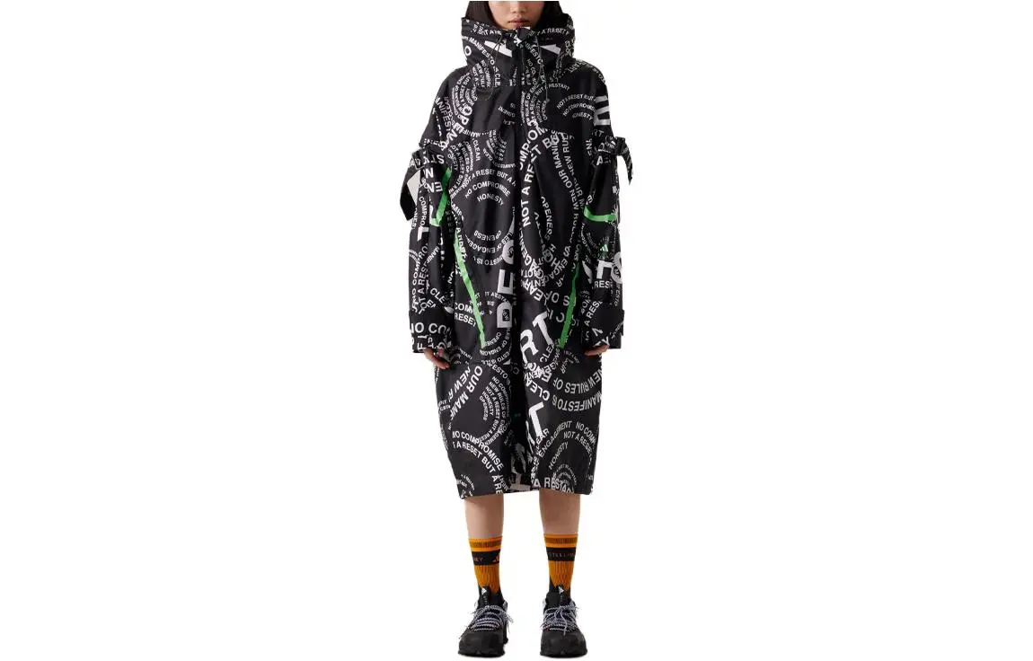 Adidas X Stella McCartney Jackets Women's Black Hooded Moderate Other