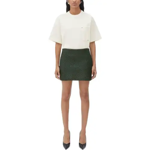 Bottega Veneta T Shirts Women's White Crew Neck Moderate Straight Fit