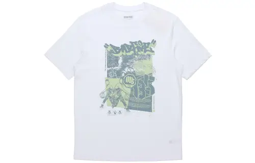 Li Ning T Shirts Men's White Crew Neck Moderate Straight Fit