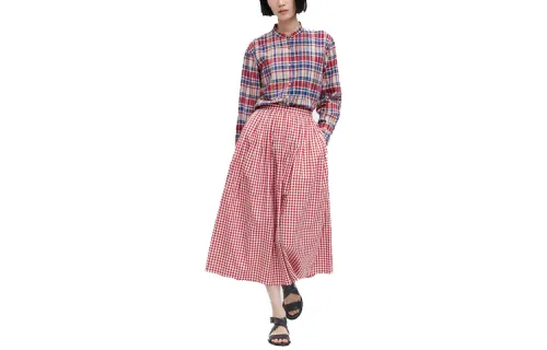 UNIQLO X INES DE LA FRESSANGE UNIQLO X Ines De La Fressange Casual Long Skirts Women's Agate Red Moderate Mid Length Other