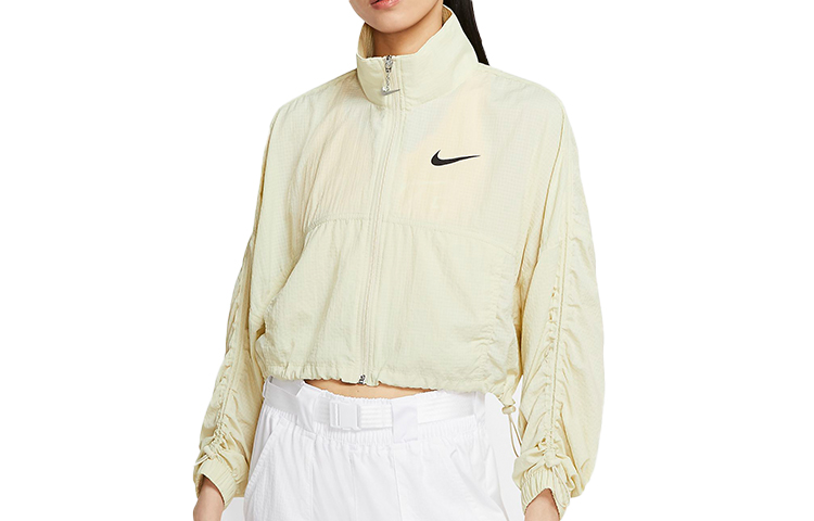 Женская куртка Nike (серо-бежевый) — фото 4