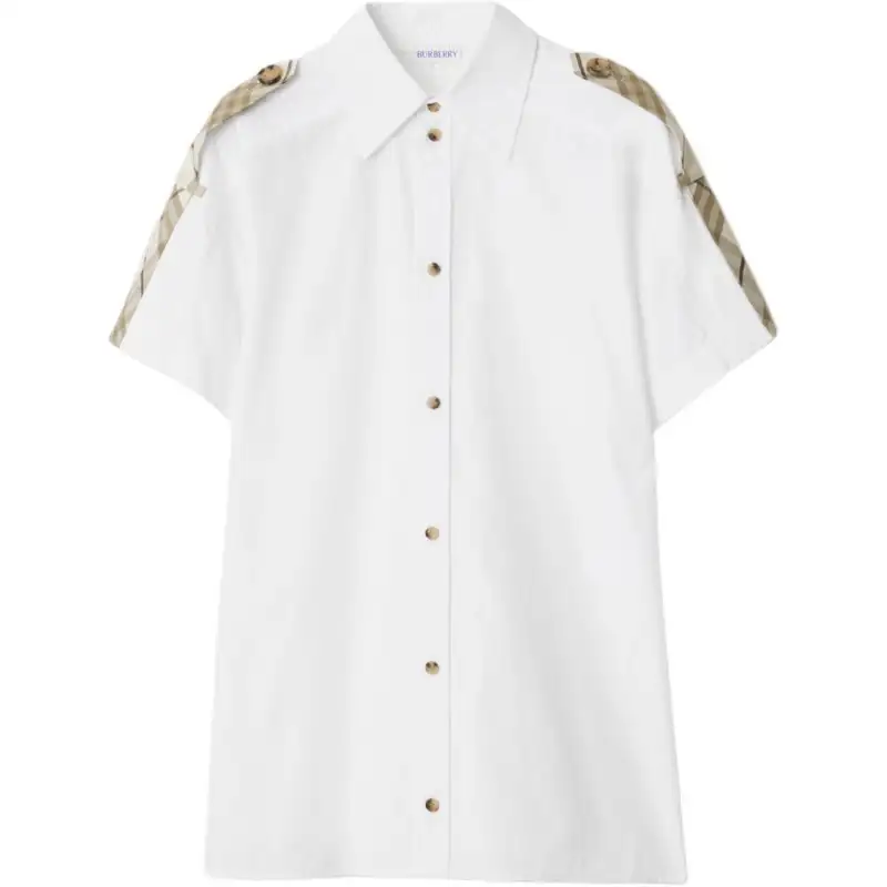 Burberry Short Sleeved Check Printed Shirt