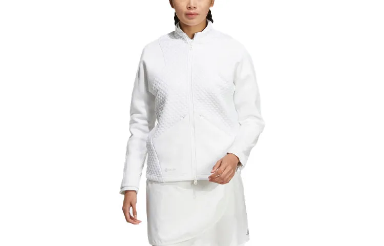 Adidas Jackets Women's White Stand Collar Moderate Other