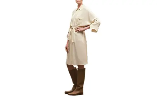 HERMES FW22 Long Sleeved Dress Women's White