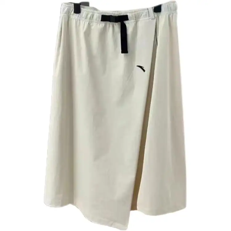 ANTA Casual Long Skirts Women's Ecru Moderate Long A Line Skirt