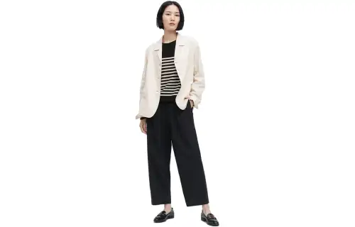 UNIQLO Casual Pants Women's Black Moderate Wide Leg Pants