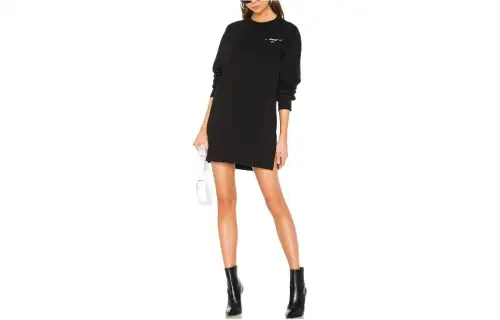 OFF WHITE Long Sleeved Dress Women's Regular Fit Black