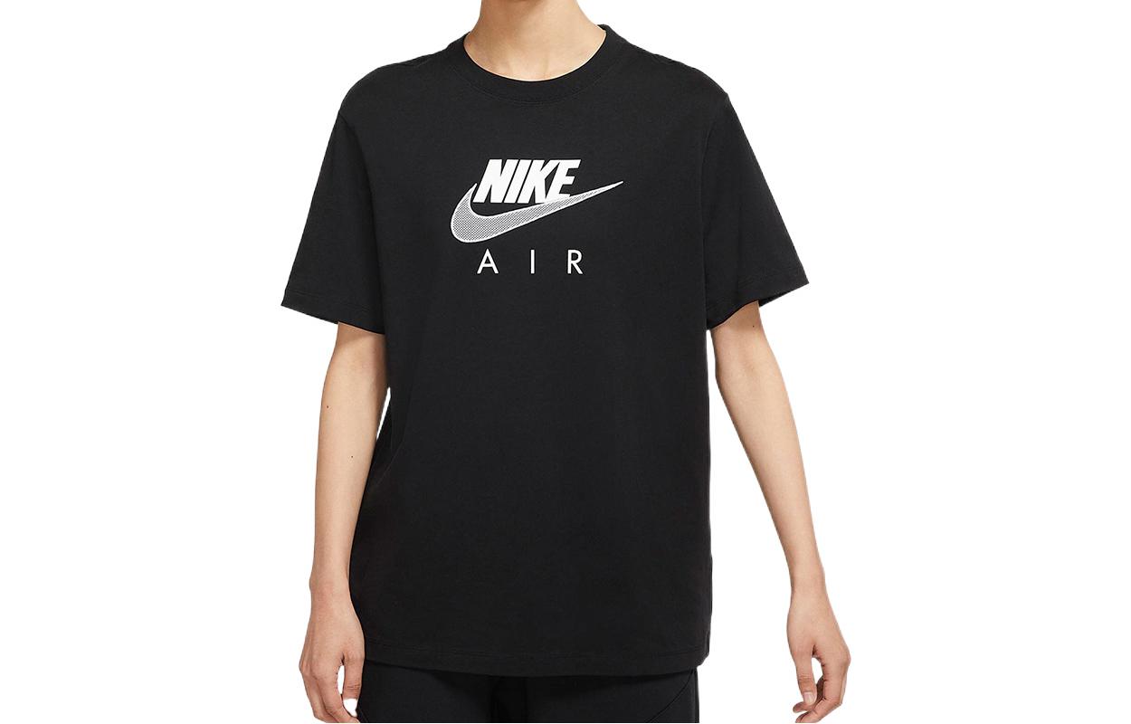 Женская футболка Nike с логотипом (черная)