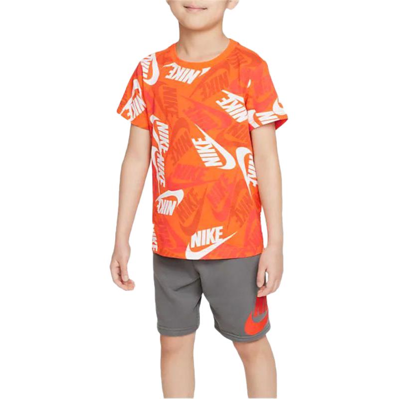 Мужской костюм Nike Sportswear LogoT / (оранжево-серый)
