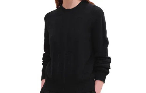 HERMES Knitwear Women's Black Crew Neck Moderate Other