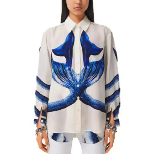 Burberry Shirt Women's Bright Cobalt