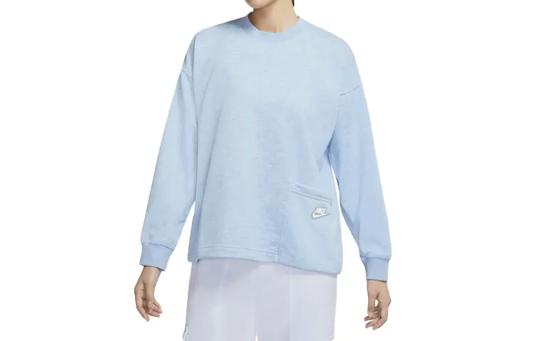 Nike Sweatshirts Women's Light Armory Blue Crew Neck Moderate Regular