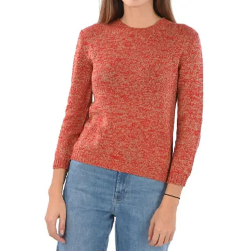 PRADA Sweaters Women's Red Crew Neck Moderate Other