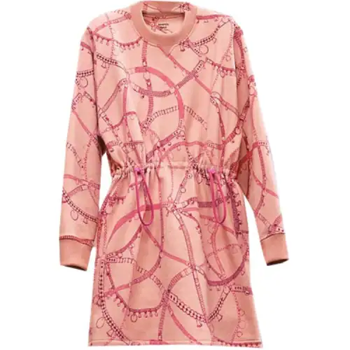 HERMES Long Sleeved Dress Women's Quartz Pink